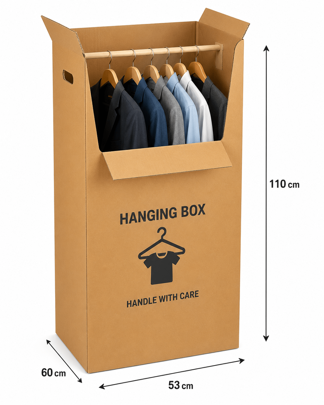 60×53×110 cm Premium Hanging Wardrobe Box